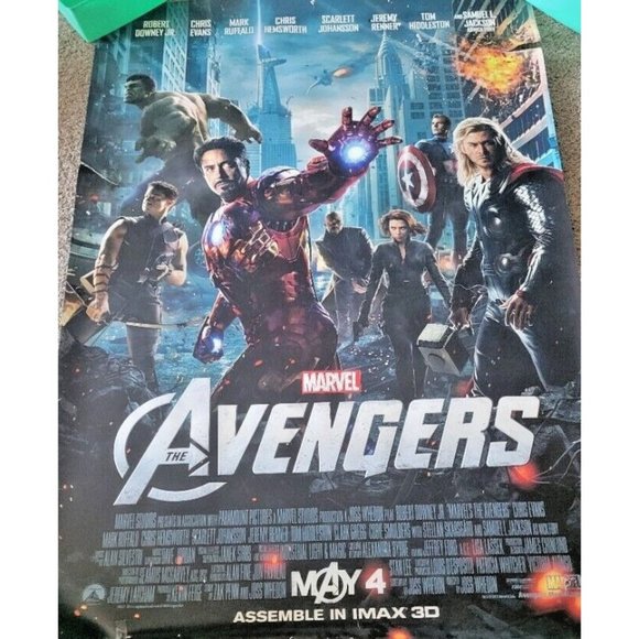THE AVENGERS 2012 Marvel Double Sided Original Movie Poster Rolled HUGE 48x72 RA - Picture 1 of 8
